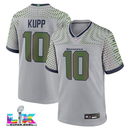 Cooper Kupp 10 Seattle Seahawks 2026 Super Bowl LX - Wolf Gray Rivalries Collection Limited Jersey
