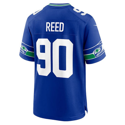 Jarran Reed 90 Seattle Seahawks 2026 Super Bowl LX Royal Alternate Game Jersey