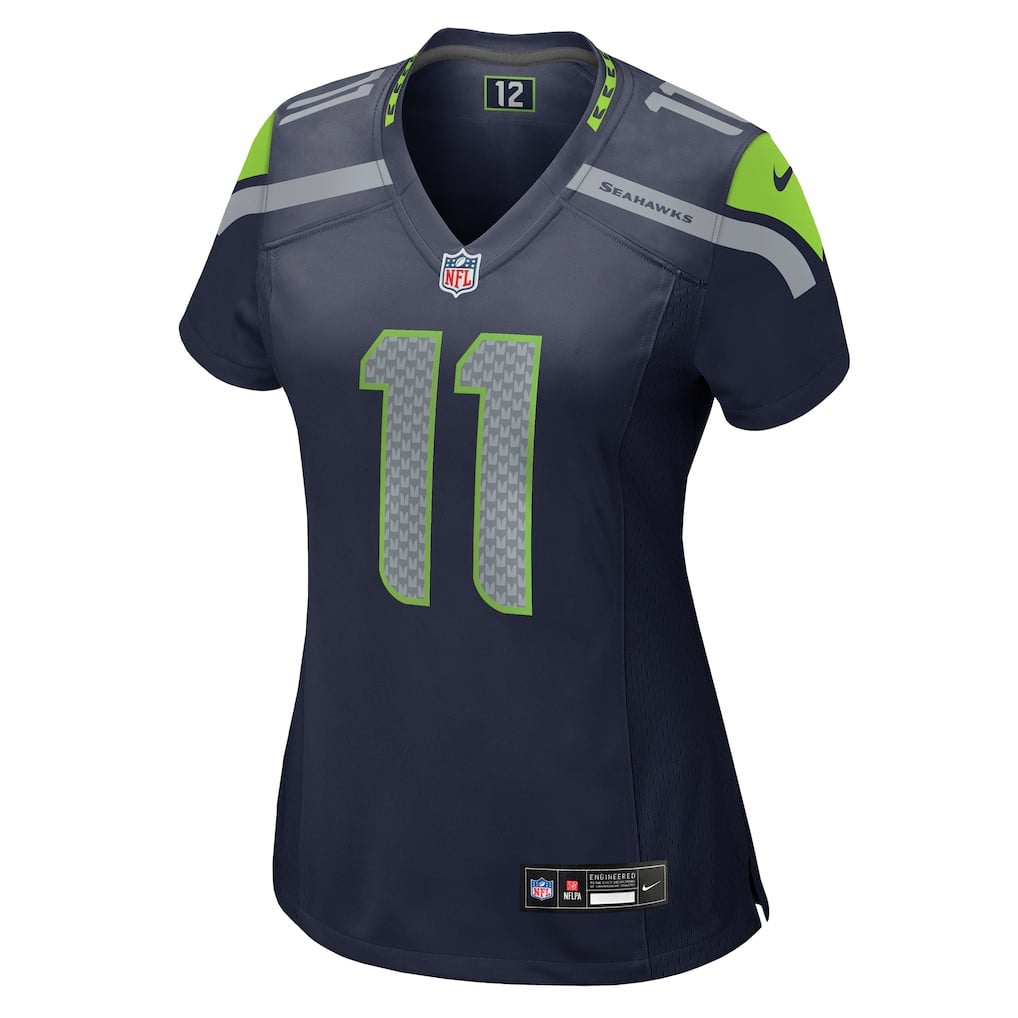 Jaxon Smith-Njigba 11 Seattle Seahawks 2026 Super Bowl LX - Women Navy Game Jersey