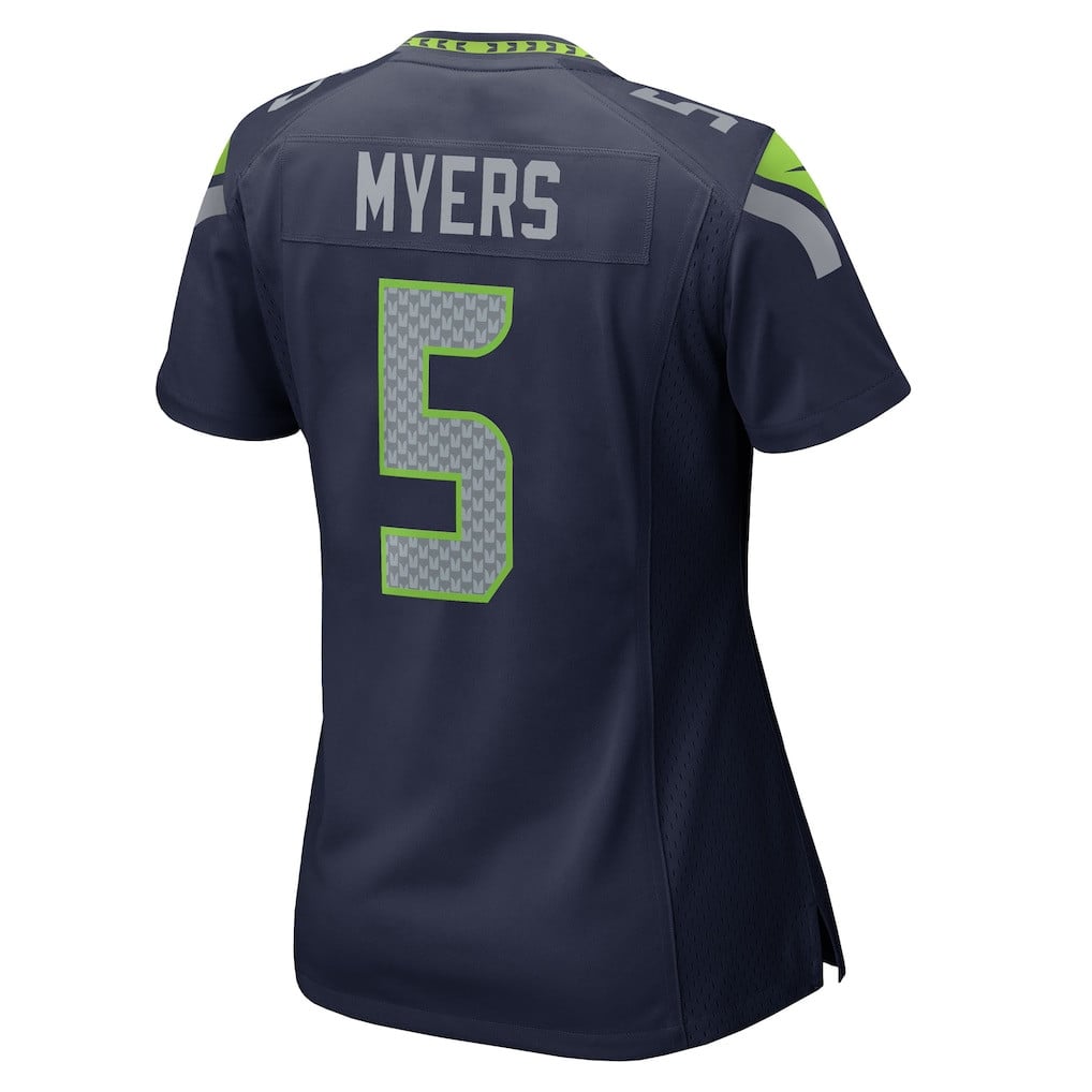 Jason Myers 5 Seattle Seahawks 2026 Super Bowl LX - Women Navy Game Jersey