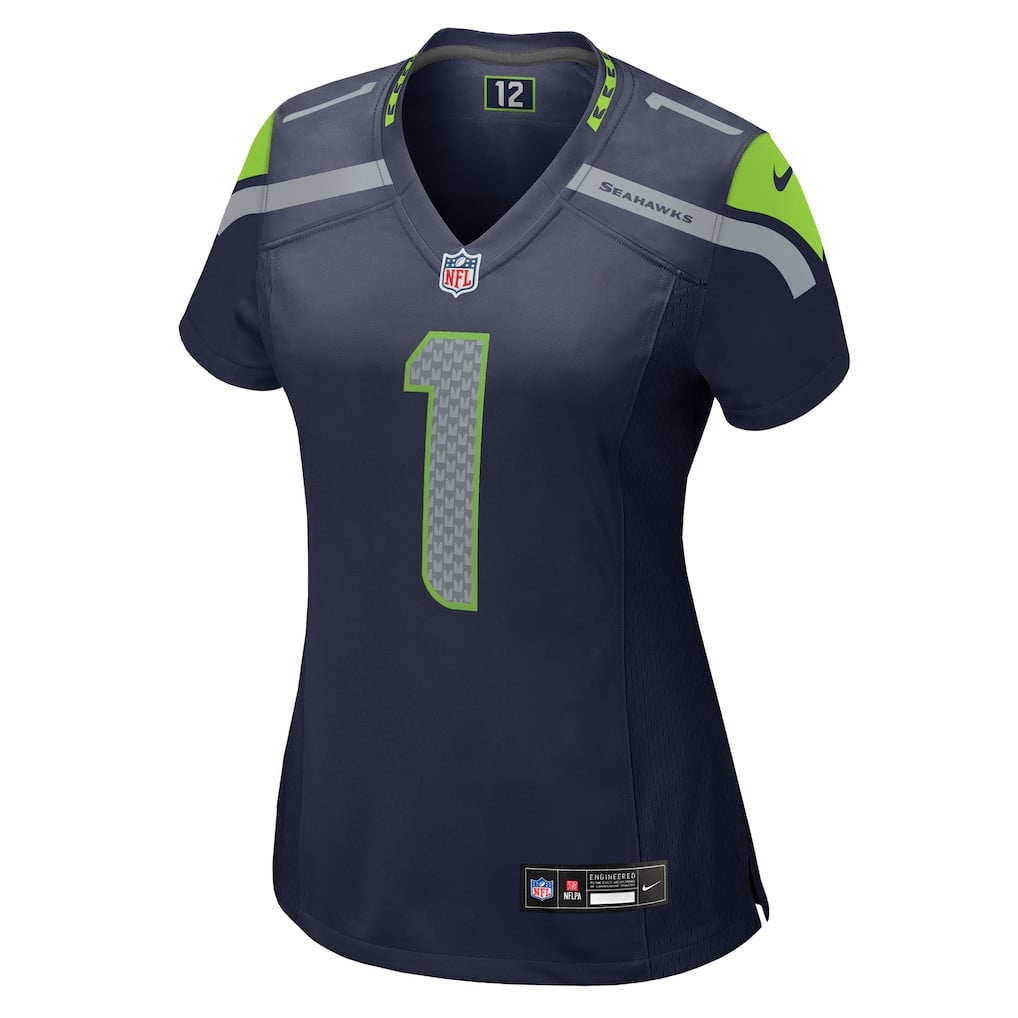 Derion Kendrick 1 Seattle Seahawks 2026 Super Bowl LX - Women Navy Game Jersey