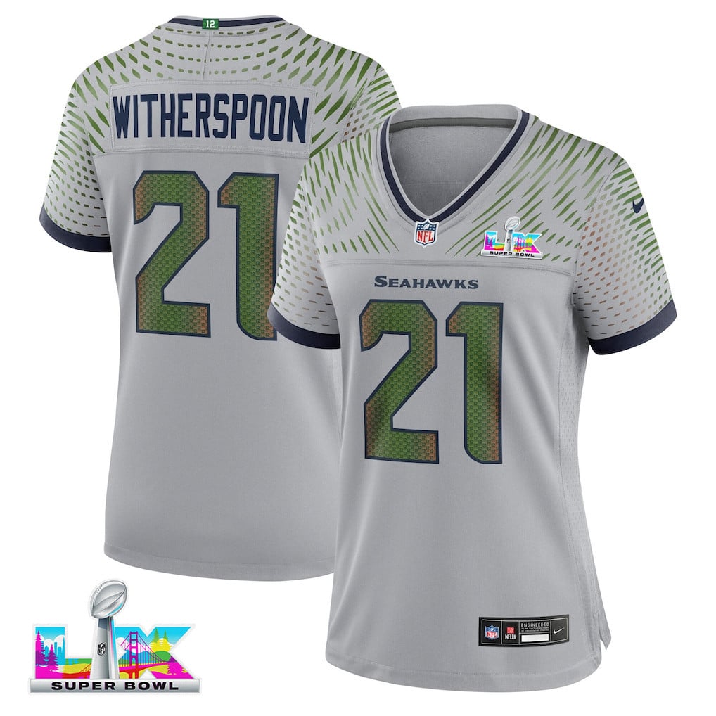 Devon Witherspoon 21 Seattle Seahawks 2026 Super Bowl LX - Women Rivalries Game Jersey - Wolf Gray