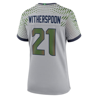 Devon Witherspoon 21 Seattle Seahawks 2026 Super Bowl LX - Women Rivalries Game Jersey - Wolf Gray