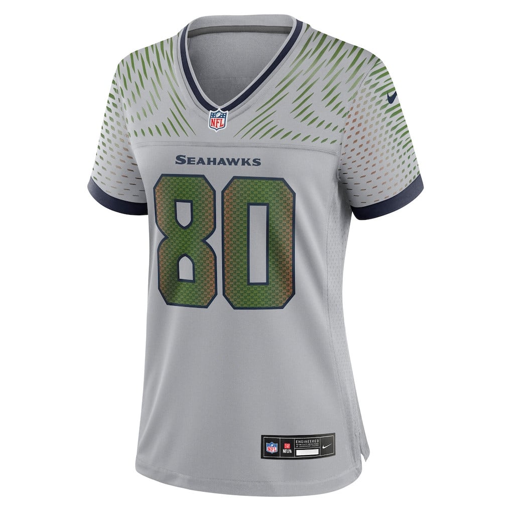 Steve Largent 80 Seattle Seahawks 2026 Super Bowl LX - Women Rivalries Game Jersey - Wolf Gray