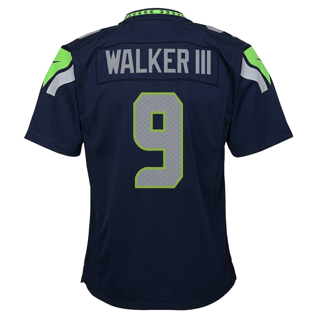 Kenneth Walker III 9 Seattle Seahawks YOUTH 2026 Super Bowl LX - Navy Game Jersey