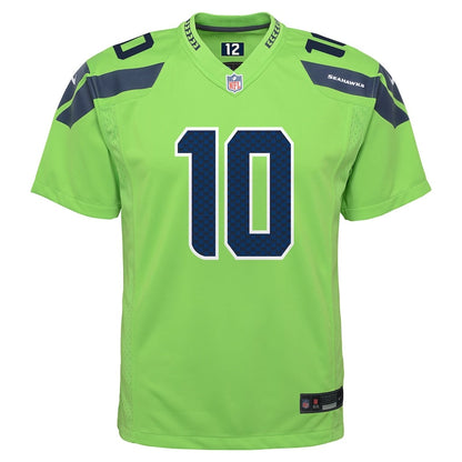 Seahawks Cooper 10 Seattle Seahawks YOUTH 2026 Super Bowl LX - Neon Green Game Jersey
