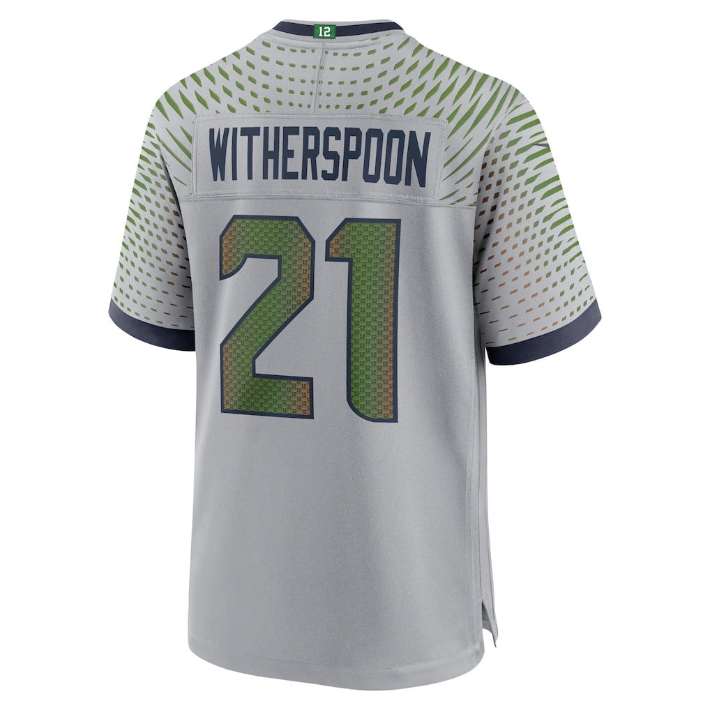 Devon Witherspoon 21 Seattle Seahawks 2026 Super Bowl LX - Wolf Gray Game Jersey