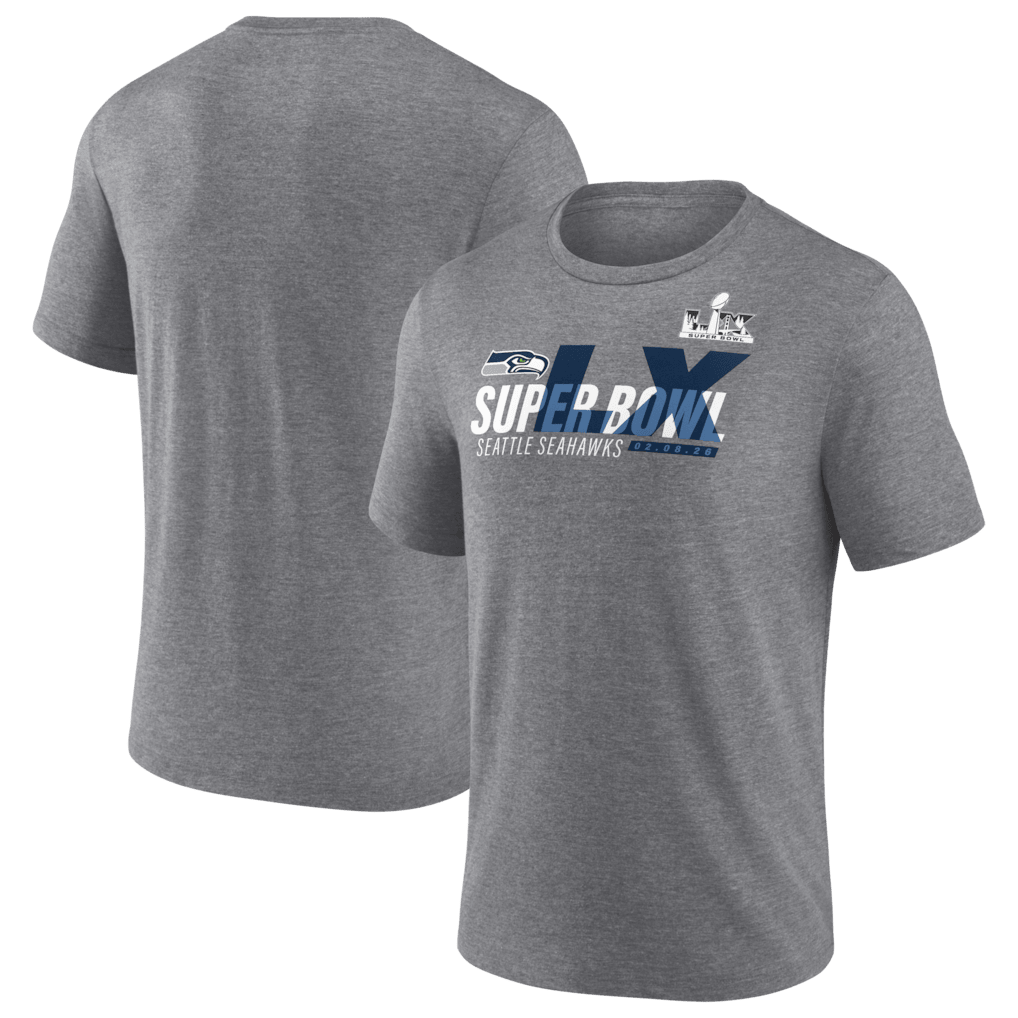 Seattle Seahawks Super Bowl LX Made It T-Shirt - Heather Gray