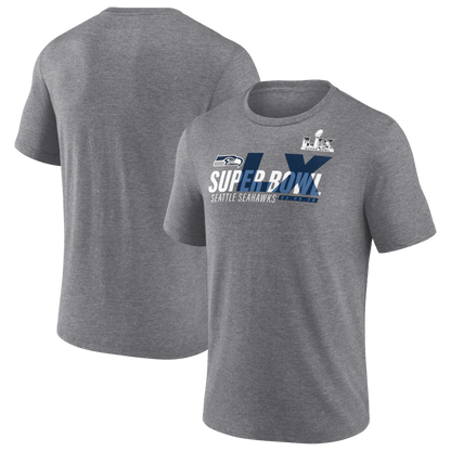 Seattle Seahawks Super Bowl LX Made It T-Shirt - Heather Gray