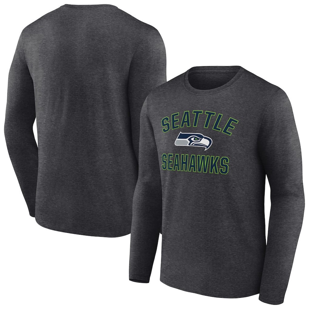 Seattle Seahawks Victory Arch Long Sleeve T-Shirt - Charcoal