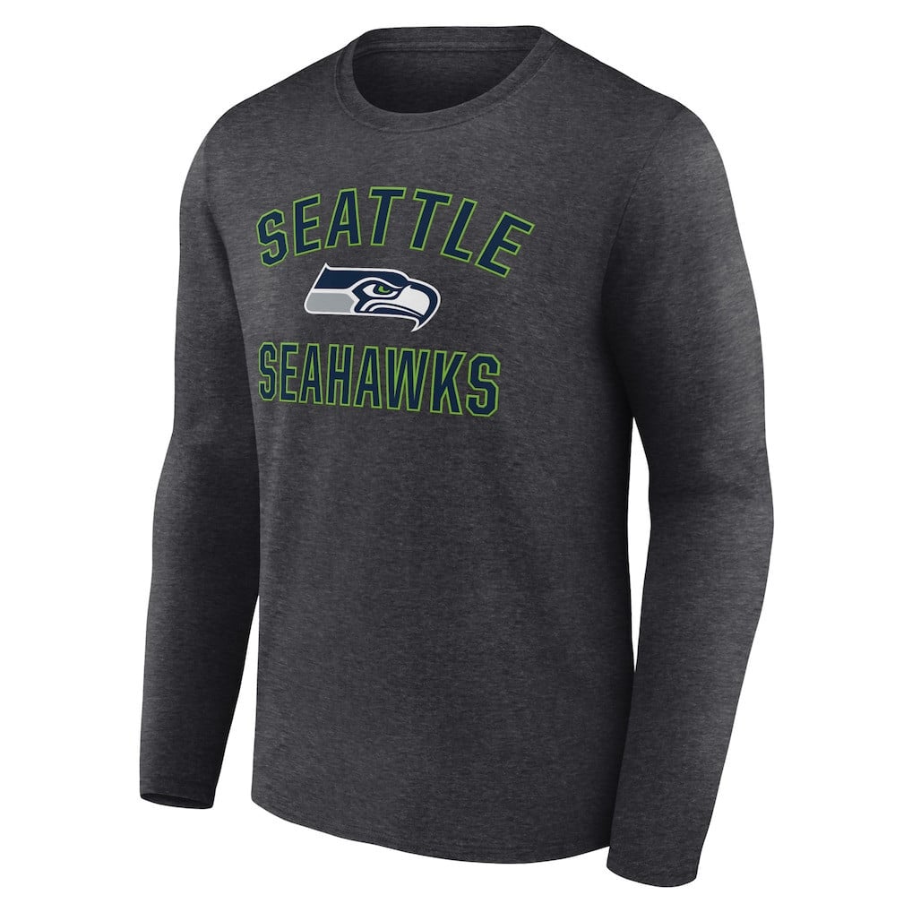 Seattle Seahawks Victory Arch Long Sleeve T-Shirt - Charcoal