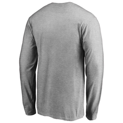 Seattle Seahawks Iconic Collection On Side Stripe Long Sleeve T-Shirt - Ash