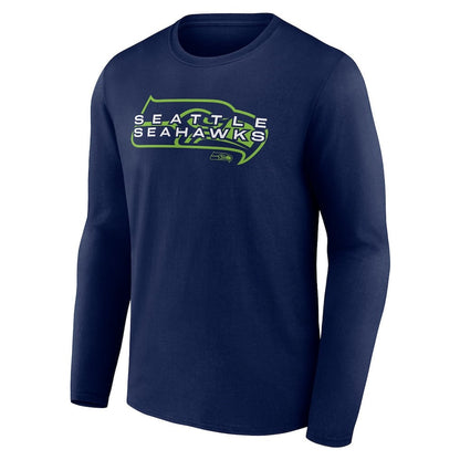 Seattle Seahawks Advance to Victory Long Sleeve T-Shirt - College Navy