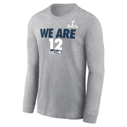 Seattle Seahawks Super Bowl LX Fast As Fast Gets Long Sleeve T-Shirt - Heather Gray