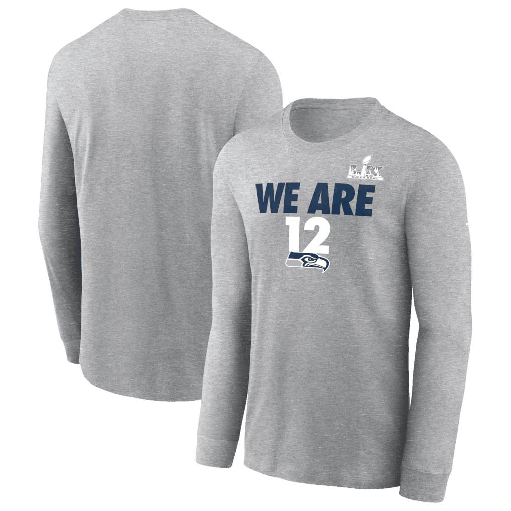Seattle Seahawks Super Bowl LX Fast As Fast Gets Long Sleeve T-Shirt - Heather Gray