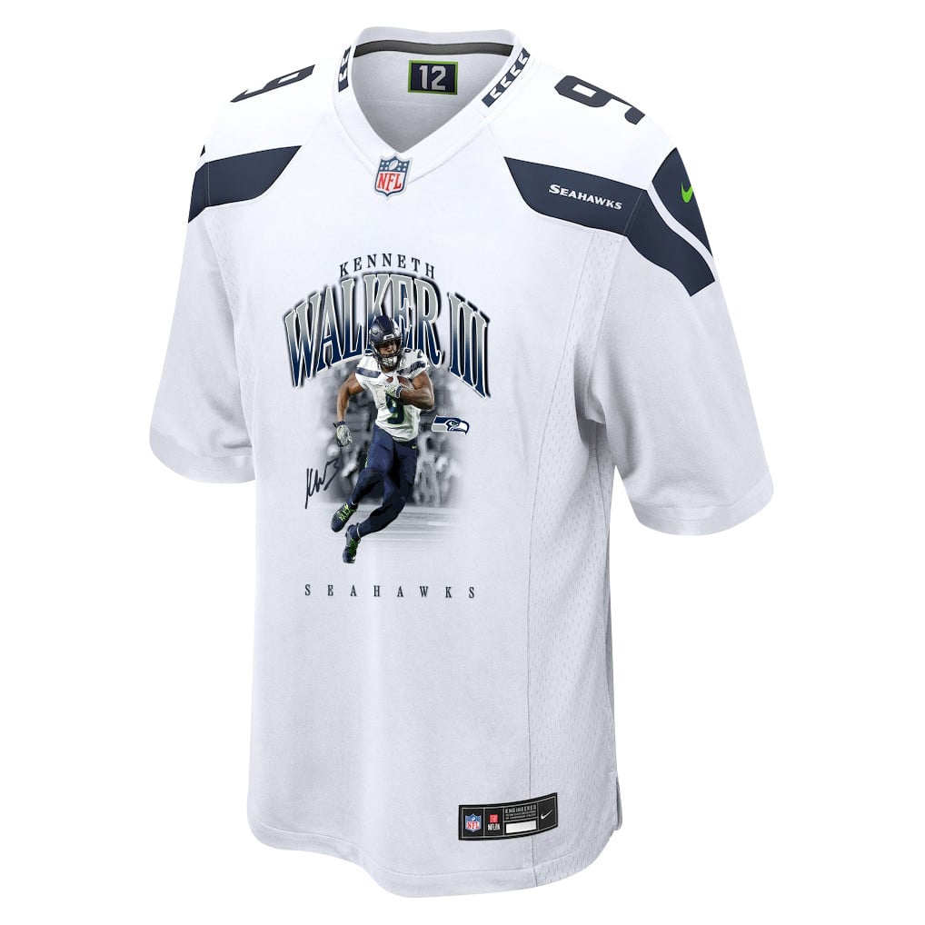 Kenneth Walker III 9 Seattle Seahawks Super Bowl LX Backfield Beast Jersey – White