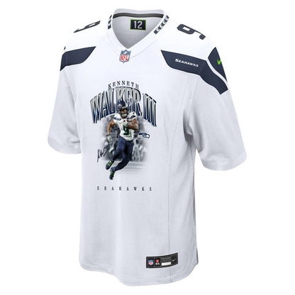 Kenneth Walker III 9 Seattle Seahawks Super Bowl LX Backfield Beast Jersey – White