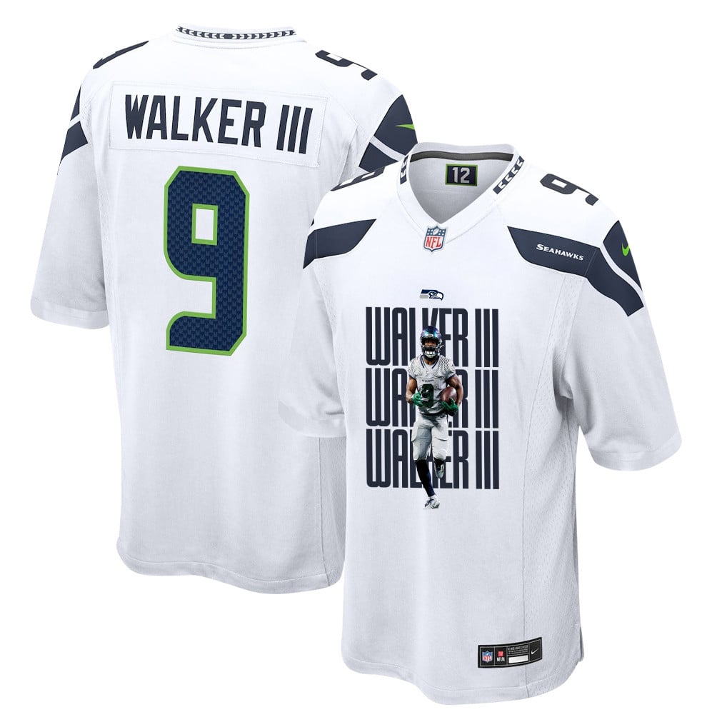 Kenneth Walker III 9 Seattle Seahawks Super Bowl LX Power & Precision Jersey – White