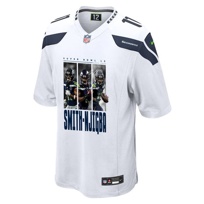 Jaxon Smith-Njigba 11 Seattle Seahawks Super Bowl LX Power & Precision Jersey – White
