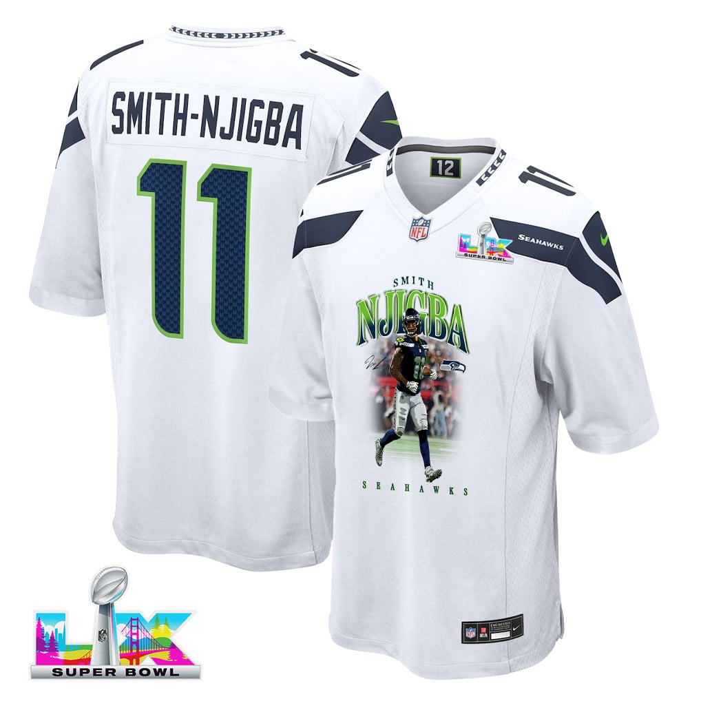 Jaxon Smith-Njigba 11 Seattle Seahawks Super Bowl LX Explosive Playmaker Jersey – White