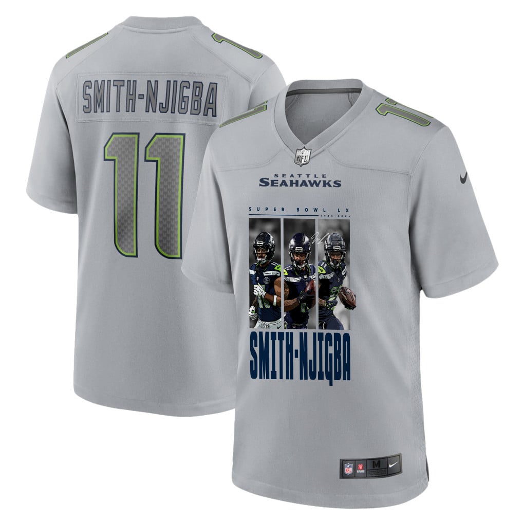 Jaxon Smith-Njigba 11 Seattle Seahawks Super Bowl LX Power & Precision Jersey – Grey