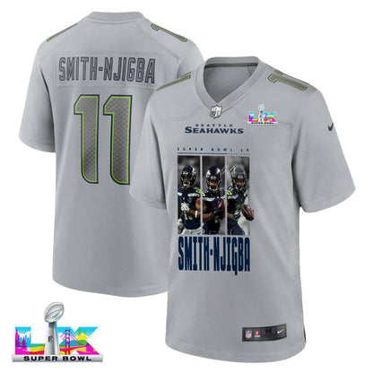 Jaxon Smith-Njigba 11 Seattle Seahawks Super Bowl LX Power & Precision Jersey – Grey