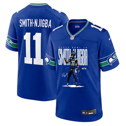Jaxon Smith-Njigba 11 Seattle Seahawks Super Bowl LX Fan-Favorite Playmaker Jersey – Royal Blue