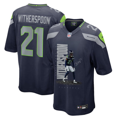 Devon Witherspoon 21 Seattle Seahawks Super Bowl LX Explosive Playmaker Jersey – Navy