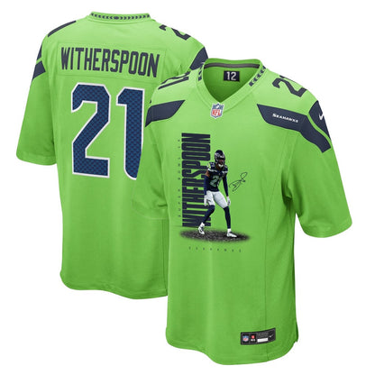Devon Witherspoon 21 Seattle Seahawks Super Bowl LX Explosive Playmaker Jersey – Green