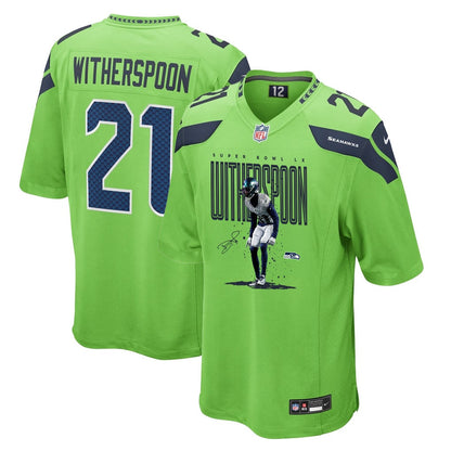 Devon Witherspoon 21 Seattle Seahawks Super Bowl LX Rising Star Jersey – Green