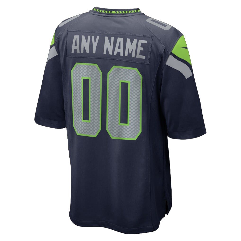 Seattle Seahawks Super Bowl LX Champions Custom Team Game Jersey - College Navy