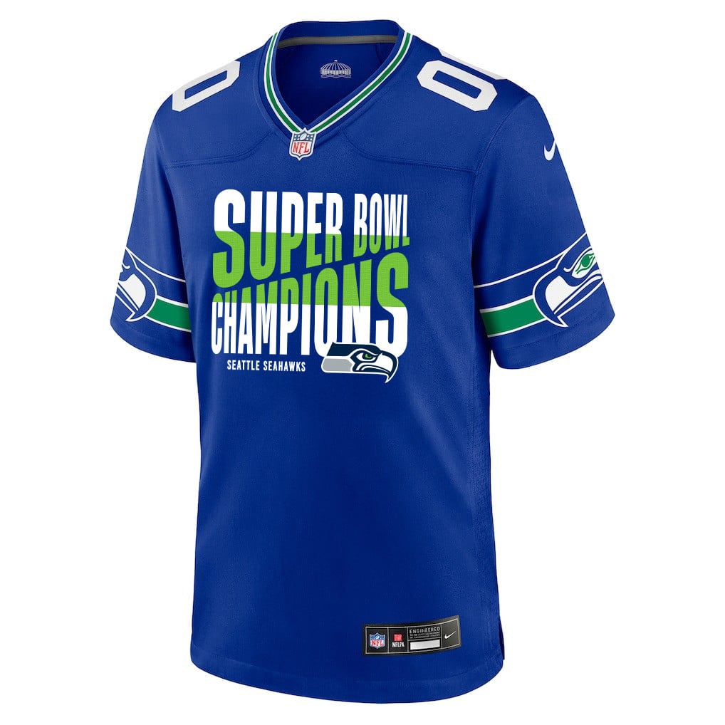 Seattle Seahawks Super Bowl LX Champions Custom Alternate Game Jersey - Royal