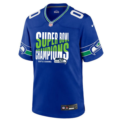 Seattle Seahawks Super Bowl LX Champions Custom Alternate Game Jersey - Royal