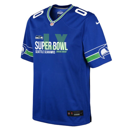 Seattle Seahawks 25-26 Champions Super Bowl LX Custom Alternate Game YOUTH Jersey - Royal