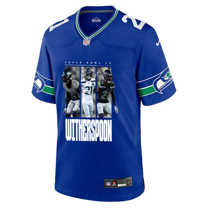 Devon Witherspoon 21 Seattle Seahawks Super Bowl LX Breakaway Speed Jersey – Royal Blue