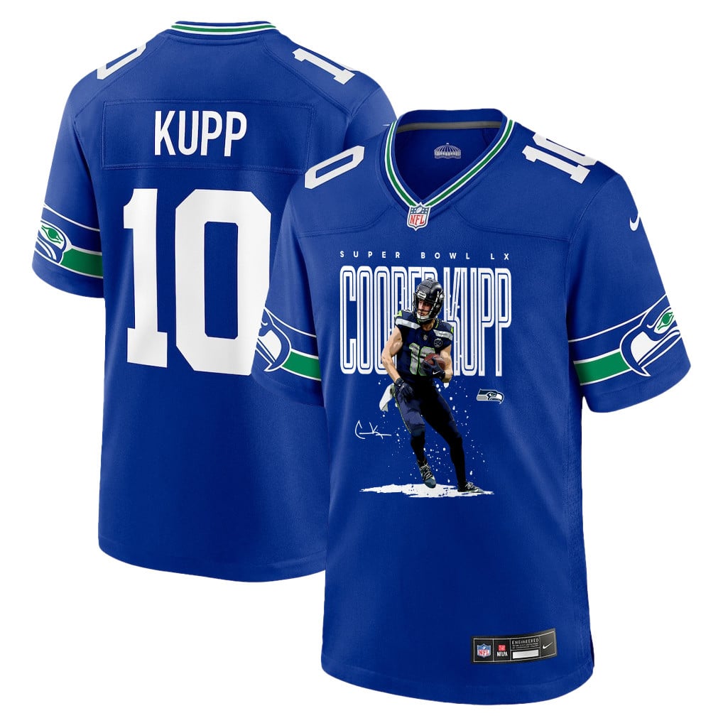Cooper Kupp 10 Seattle Seahawks Super Bowl LX Rising Star Jersey – Royal Blue