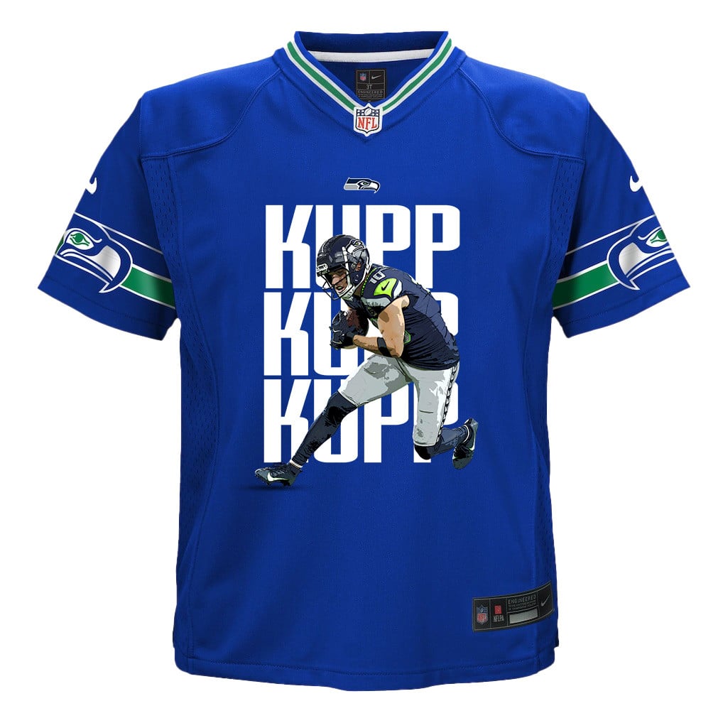 Cooper Kupp 10 Seattle Seahawks Super Bowl LX Offensive Powerhouse YOUTH Game Jersey– Royal Blue