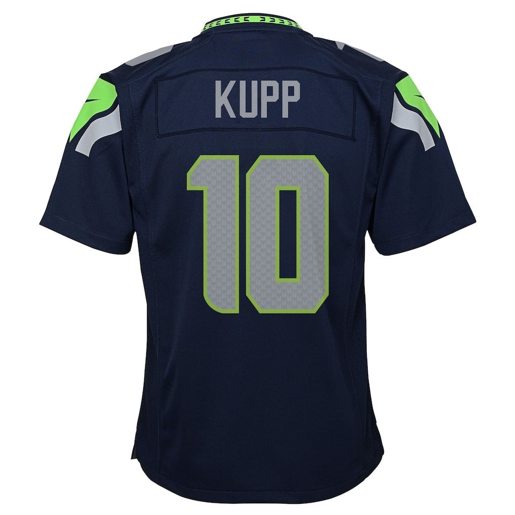 Cooper Kupp 10 Seattle Seahawks Super Bowl LX Game-Breaking Star YOUTH Game Jersey– Navy