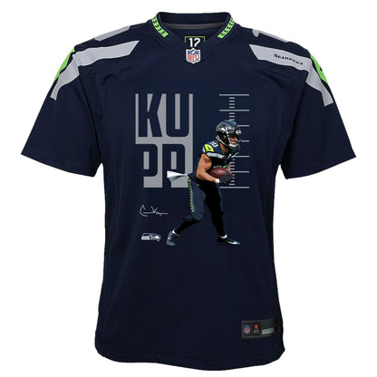Cooper Kupp 10 Seattle Seahawks Super Bowl LX Game-Breaking Star YOUTH Game Jersey– Navy