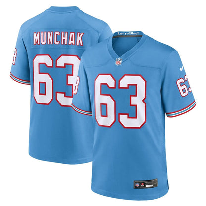 Mike Munchak 63 Tennessee Titans Retired Alternate Game Jersey - Light Blue