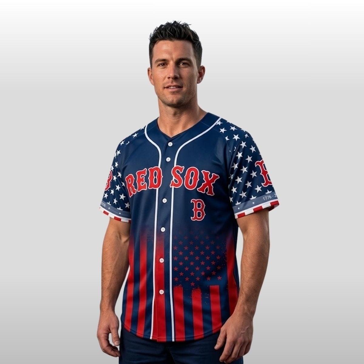 Boston Red Sox 250th Anniversary of the United States Limited Shirt 3D Baseball Jersey - Navy