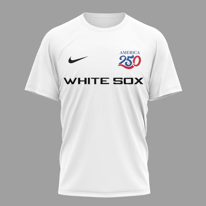 Chicago White Sox x 250 Years Of America Premium All Over Printed T-shirt - White