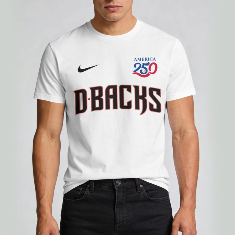 Arizona Diamondbacks x 250 Years Of America Premium All Over Printed T-shirt - White