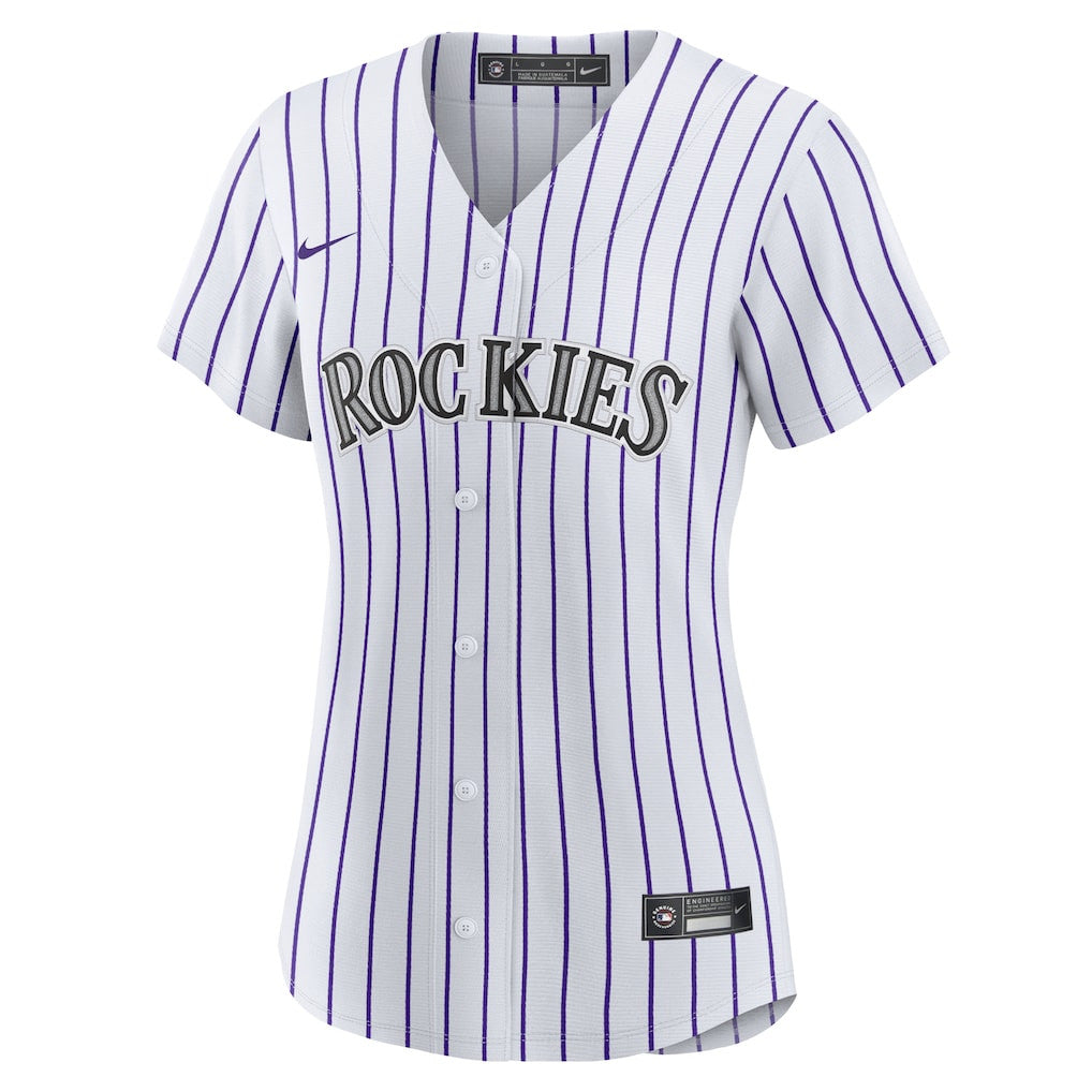 Mickey Moniak 22 Colorado Rockies Women's Home Jersey - White