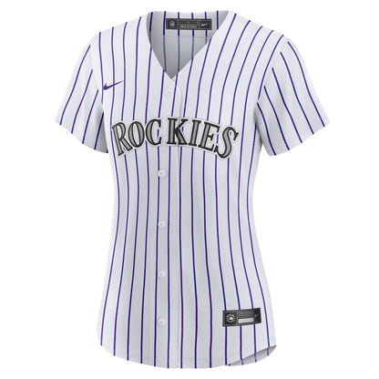 Mickey Moniak 22 Colorado Rockies Women's Home Jersey - White