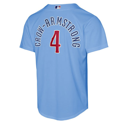 Pete Crow-Armstrong 4 Chicago Cubs Alternate 2 YOUTH Jersey - Light Blue