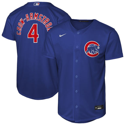 Pete Crow-Armstrong 4 Chicago Cubs Alternate YOUTH Jersey - Rush Blue