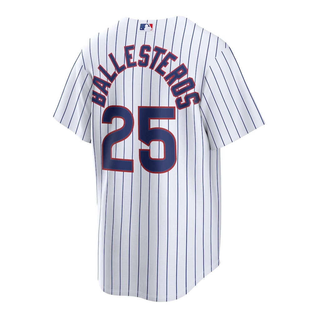Moisés Ballesteros 25 Chicago Cubs Home Men Jersey - White