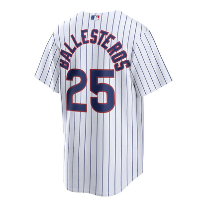 Moisés Ballesteros 25 Chicago Cubs Home Men Jersey - White