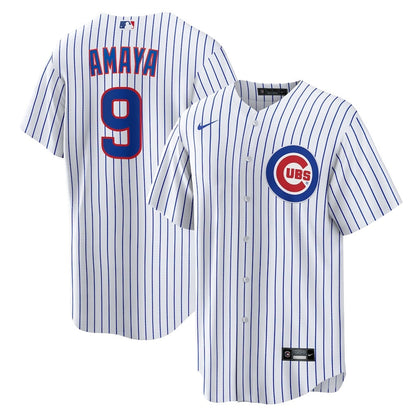 Miguel Amaya 9 Chicago Cubs Home Men Jersey - White